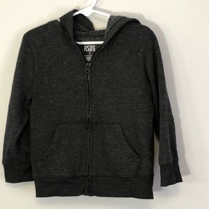 Gray Fleece zip up Hoodie